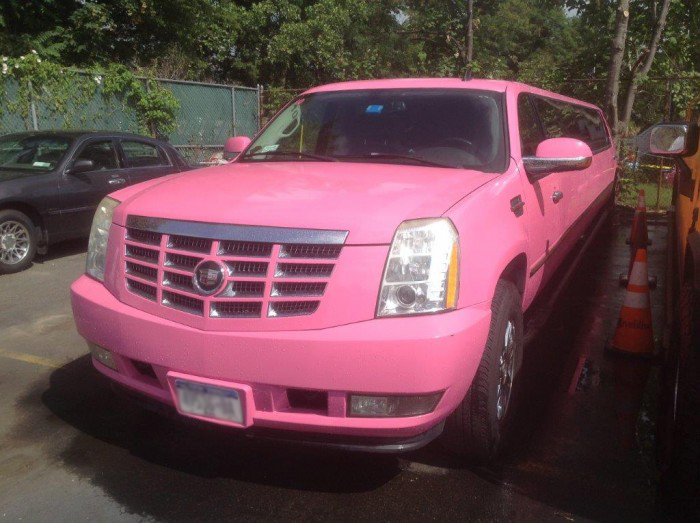 Front Pink Cadillac Escalade