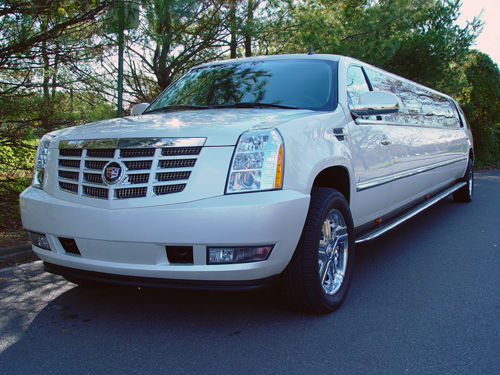 Front White Cadillac Escalade